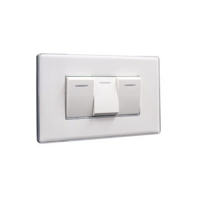 INTERRUPTOR 3 WAY TRIPLE BLANCO CROMO 250-125V