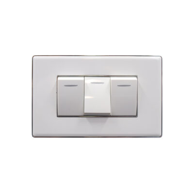 INTERRUPTOR 3 WAY TRIPLE BLANCO CROMO 250-125V